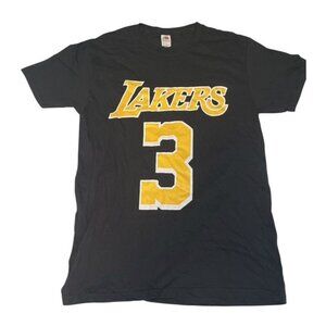 LA Lakers Anthony Davis #3 T-Shirt Black NBA Basketball Tee Men Small